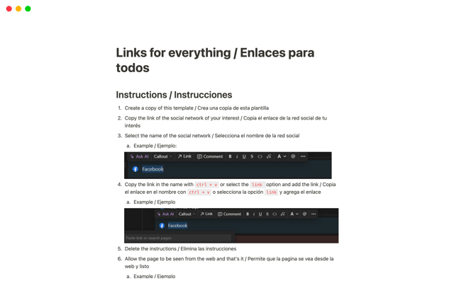 Links for everything / Enlaces para todos