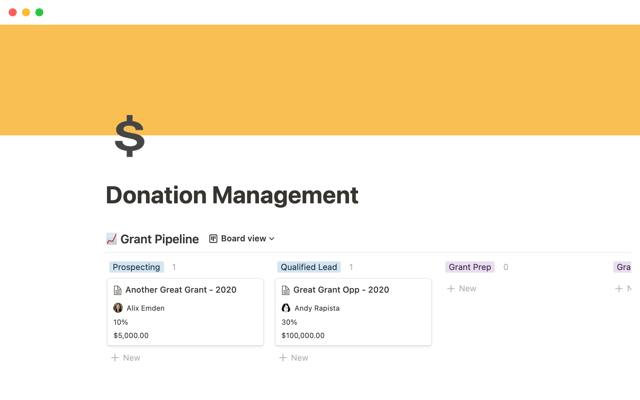Donation management