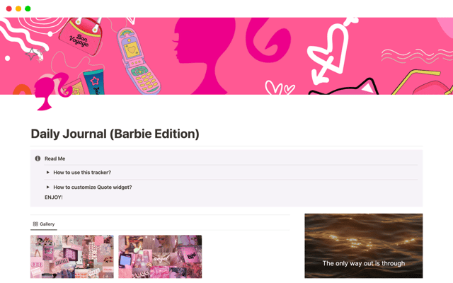 Daily Journal (Barbie Edition)