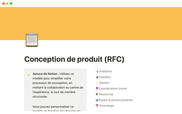 Conception de produit (RFC)