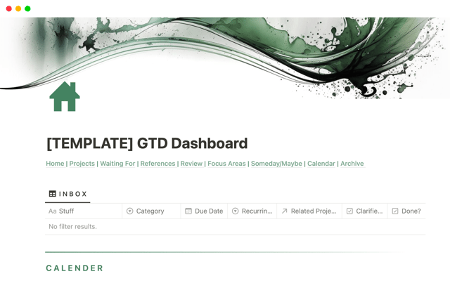 Ultimate Getting Things Done (GTD) Dashboard
