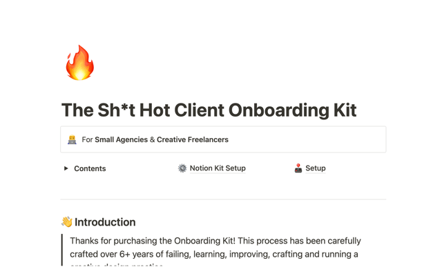 The Sh*t Hot Client Onboarding Kit
