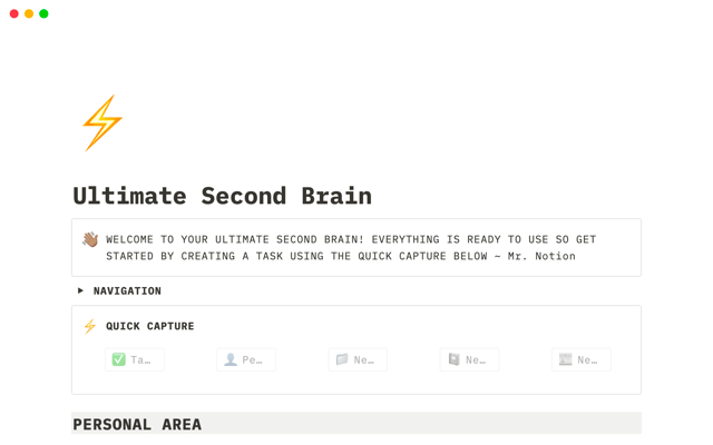 Ultimate Second Brain