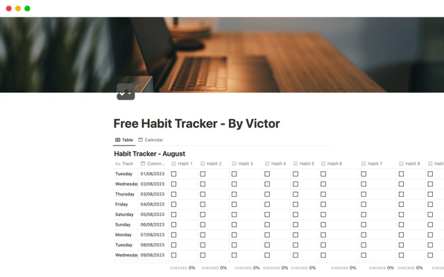 Habit Tracker - By Victor