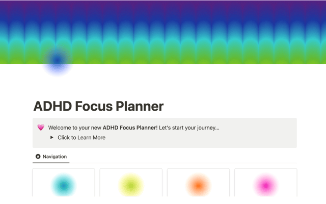 ADHD Focus Planner