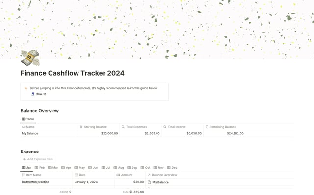Finance Cashflow Tracker