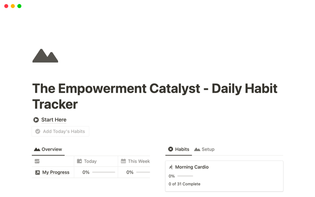 The Empowerment Catalyst - Habit Tracker