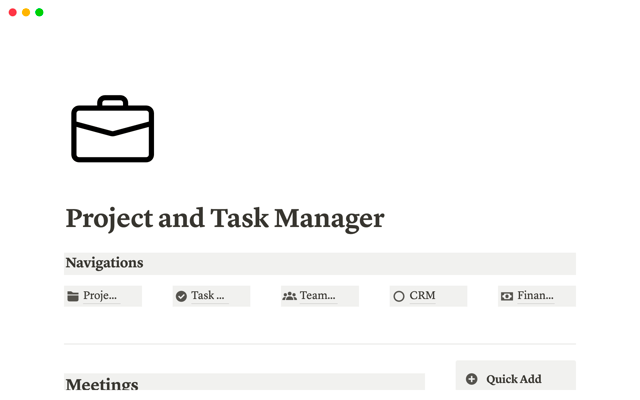 Project and Task Manager