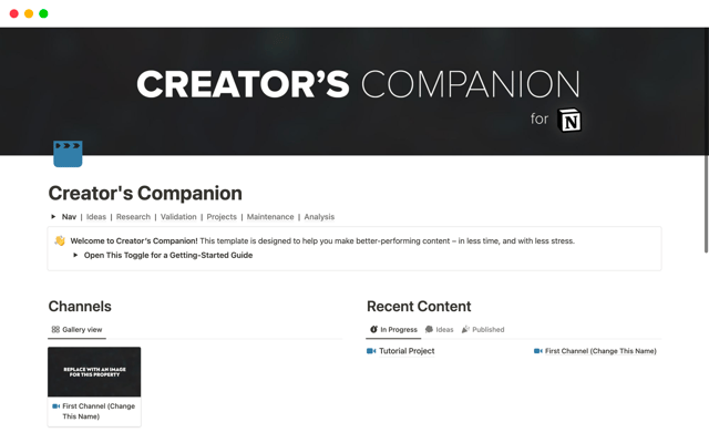 Creator's companion