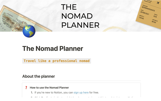 The nomad planner