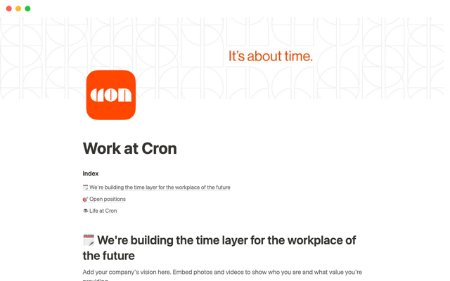 Cron's job postings