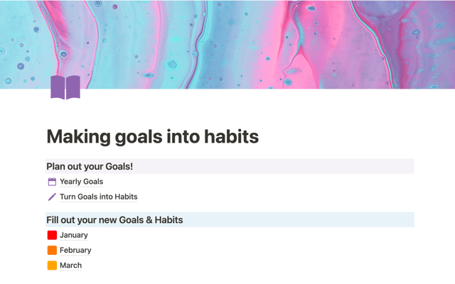 Making goals into habits