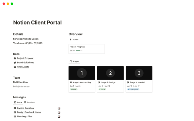 Notion Client Portal