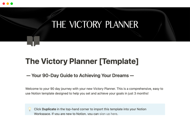 The Victory Planner