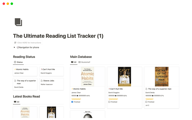 The Ultimate Reading List Tracker