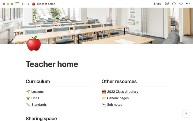 Teacher home