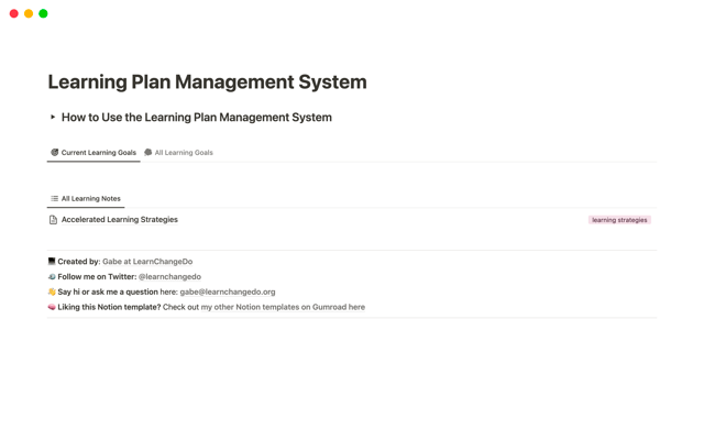 Learning Plan Management System