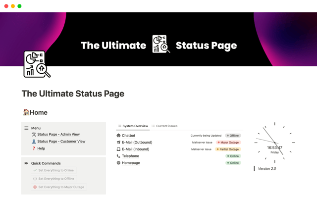 The Ultimate Status Page