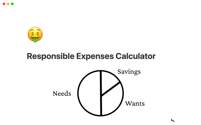 Responsible Expenses Calculator