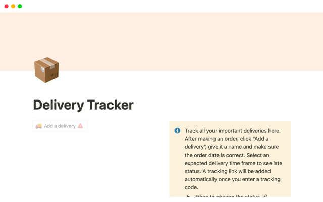 Delivery Tracker