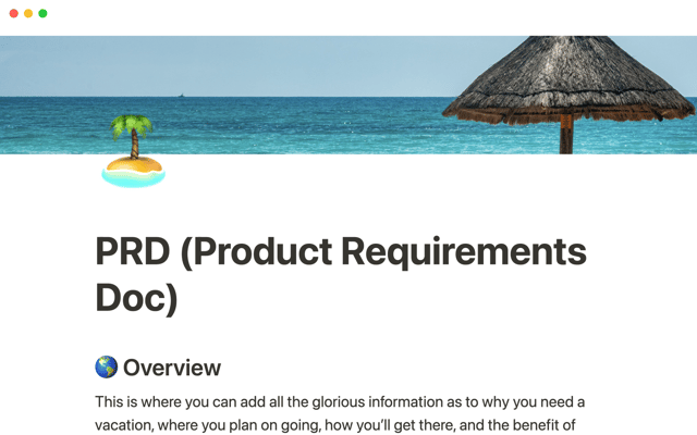 PRD (Product requirements doc)