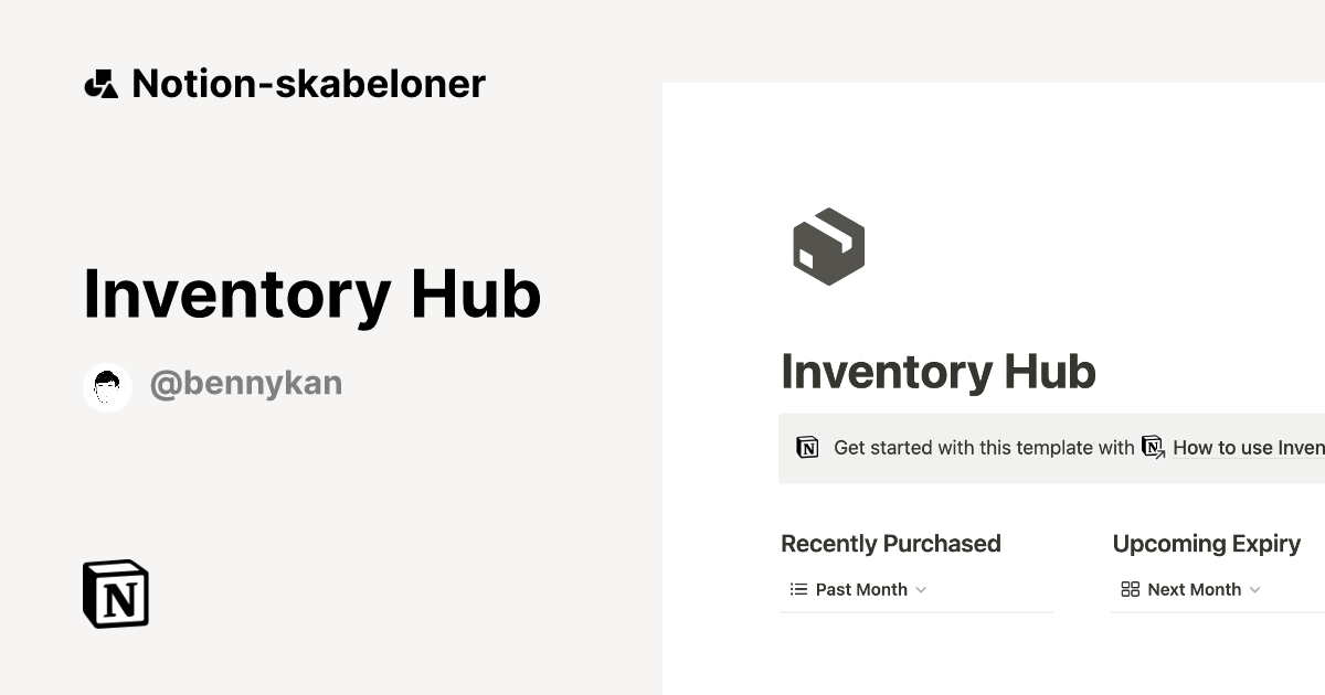 Inventory Hub Notion Template