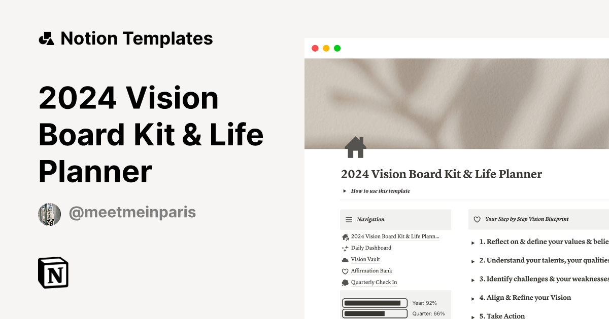 vision board planner 2024 paper｜TikTok Search