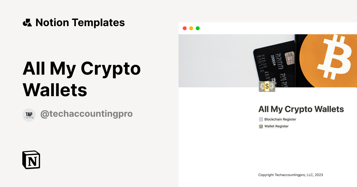 All My Crypto Wallets Notion Template