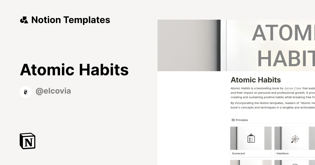 Atomic Habits Notion Template