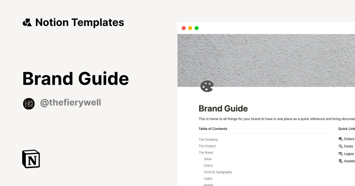 Brand Guide Notion Template