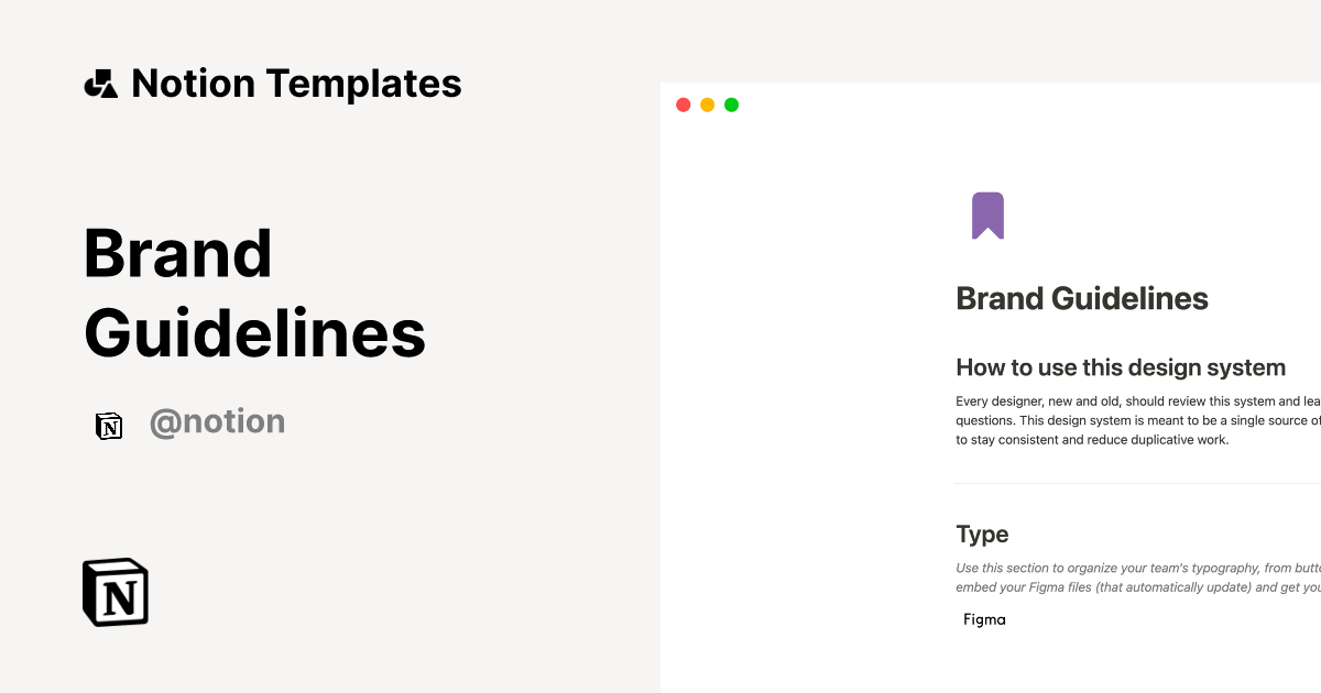 Brand Guidelines by Notion Notion Template