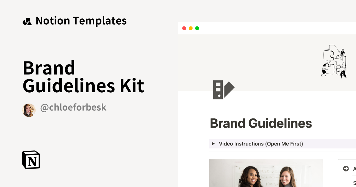Brand Guidelines Kit Notion Template