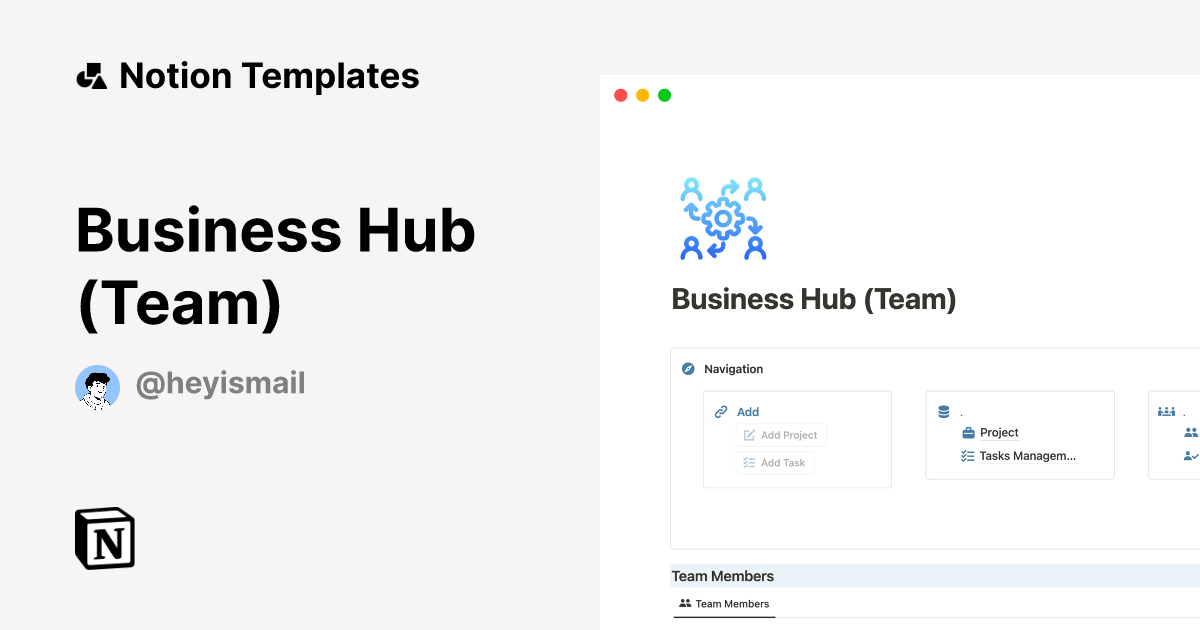 Business Hub (Team) Notion Template