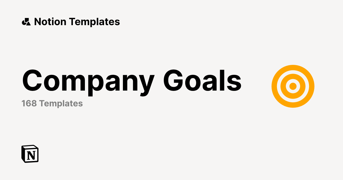 Best Company Goals Templates from Notion