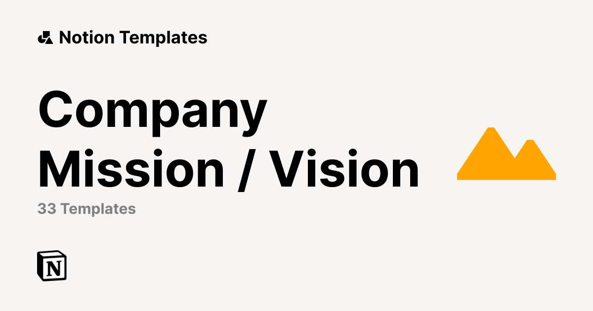 Best Company Mission / Vision Templates from Notion