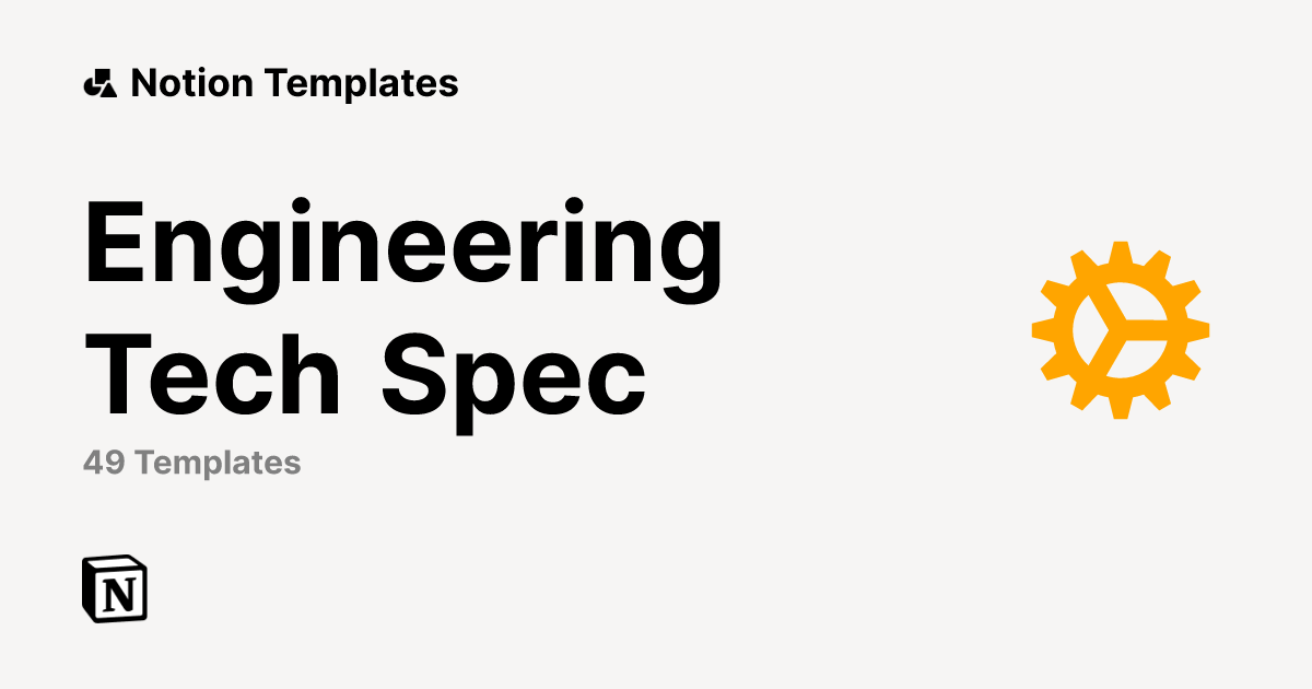 Best Engineering Tech Spec Templates from Notion