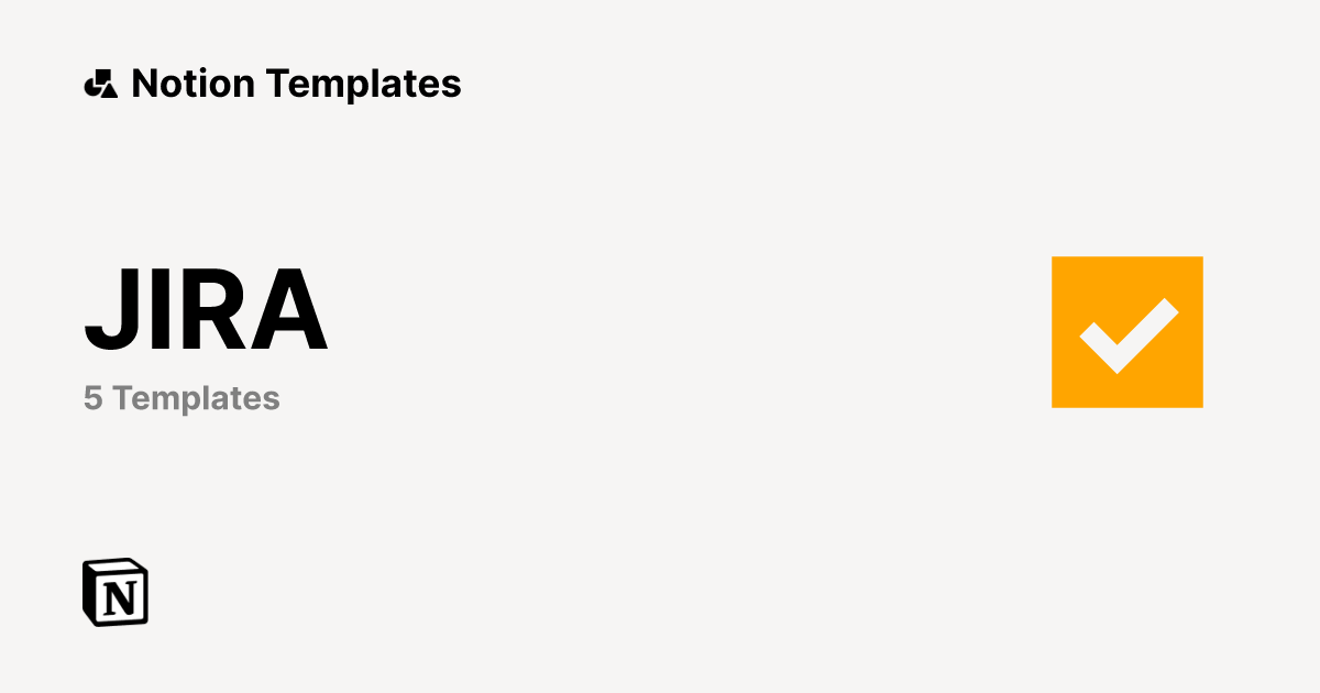 Free JIRA Templates from Notion