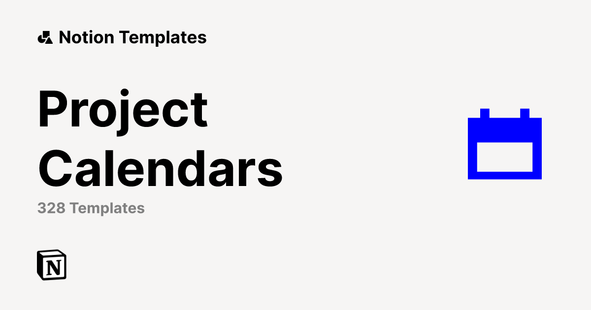 Best Project Calendar Templates From Notion