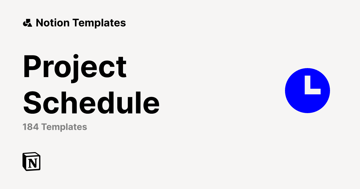 Best Project Schedule Templates from Notion