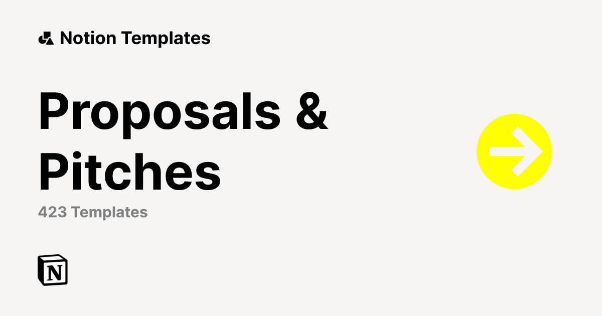 Best Proposals & Pitches Templates from Notion