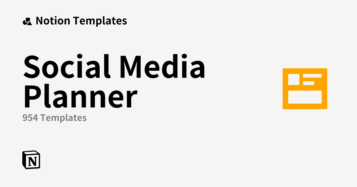 Best Social Media Planner Templates from Notion