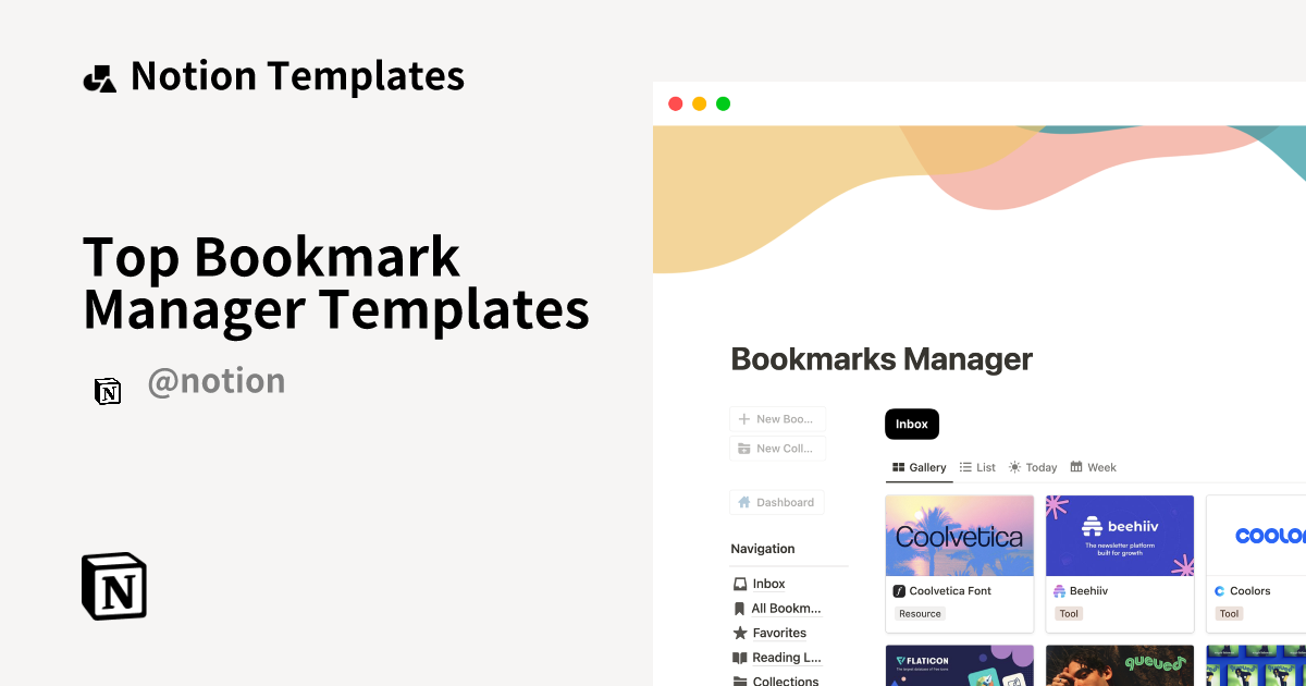 Top Bookmark Manager Templates Notion Template Gallery
