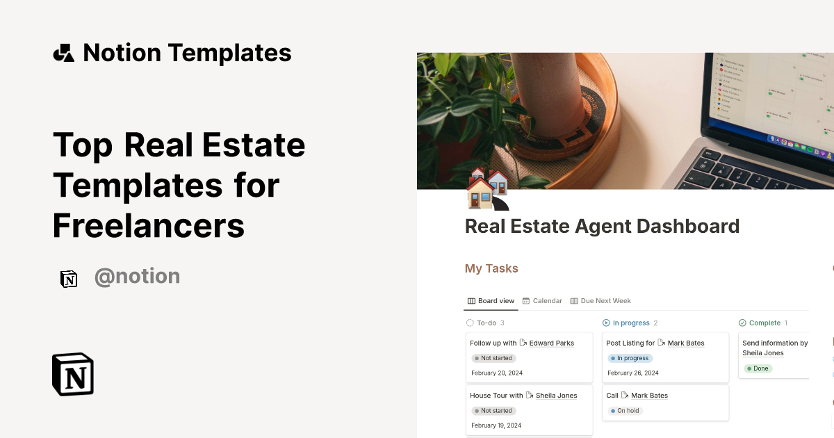 Top Real Estate Templates for Freelancers | Notion Template Marketplace