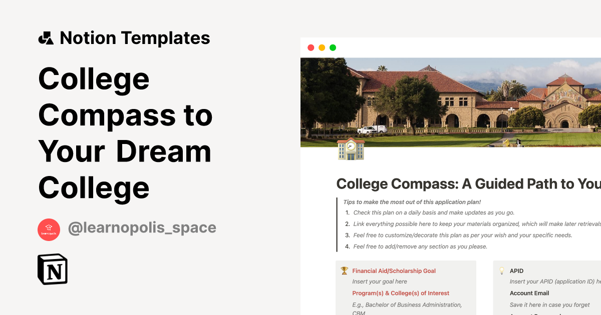 College Compass to Your Dream College