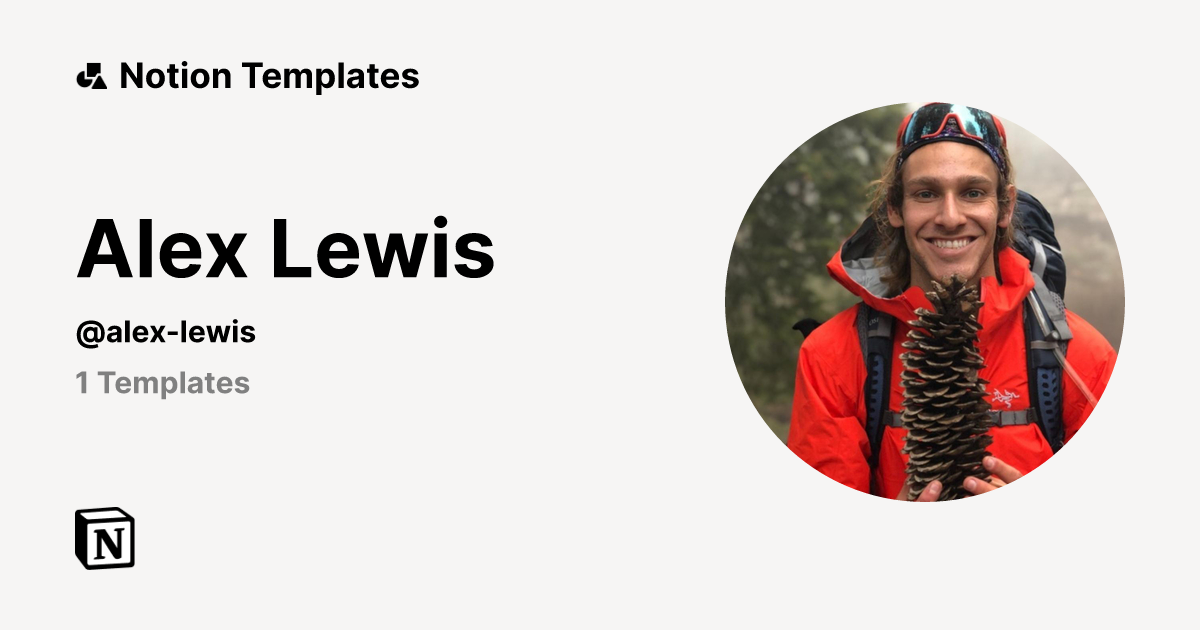 Alex Lewis Notion Template Creator