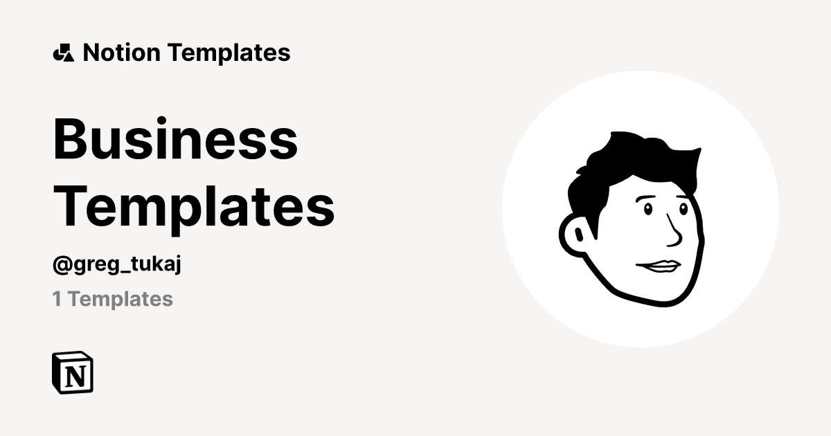 Business Templates Notion Template Creator