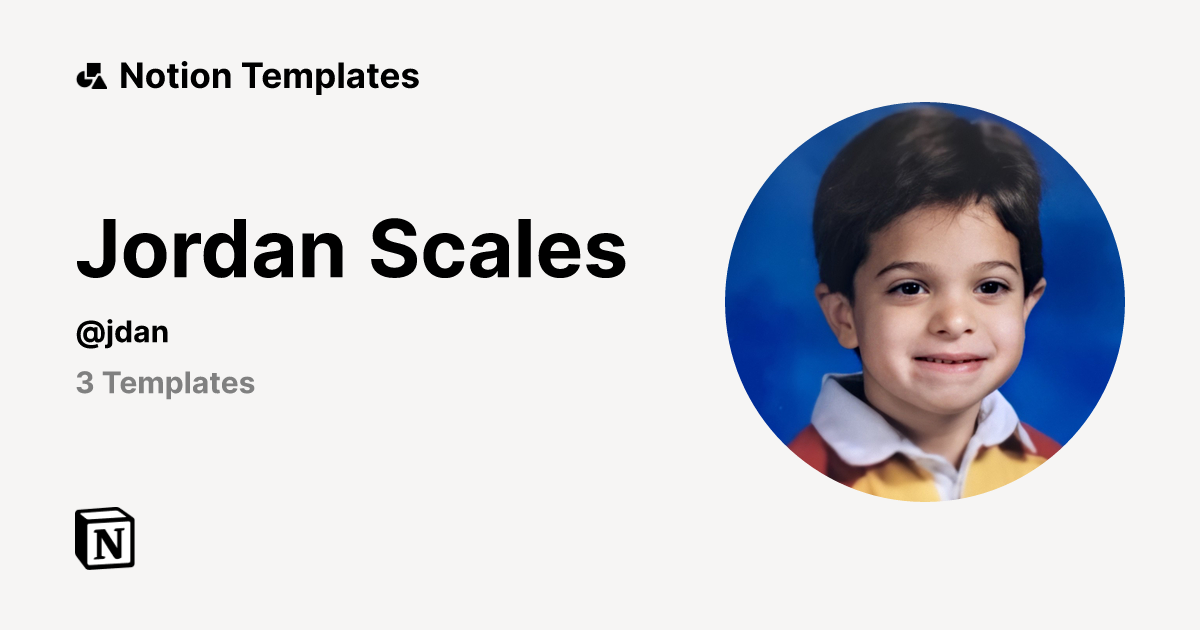 Jordan Scales Notion Template Creator