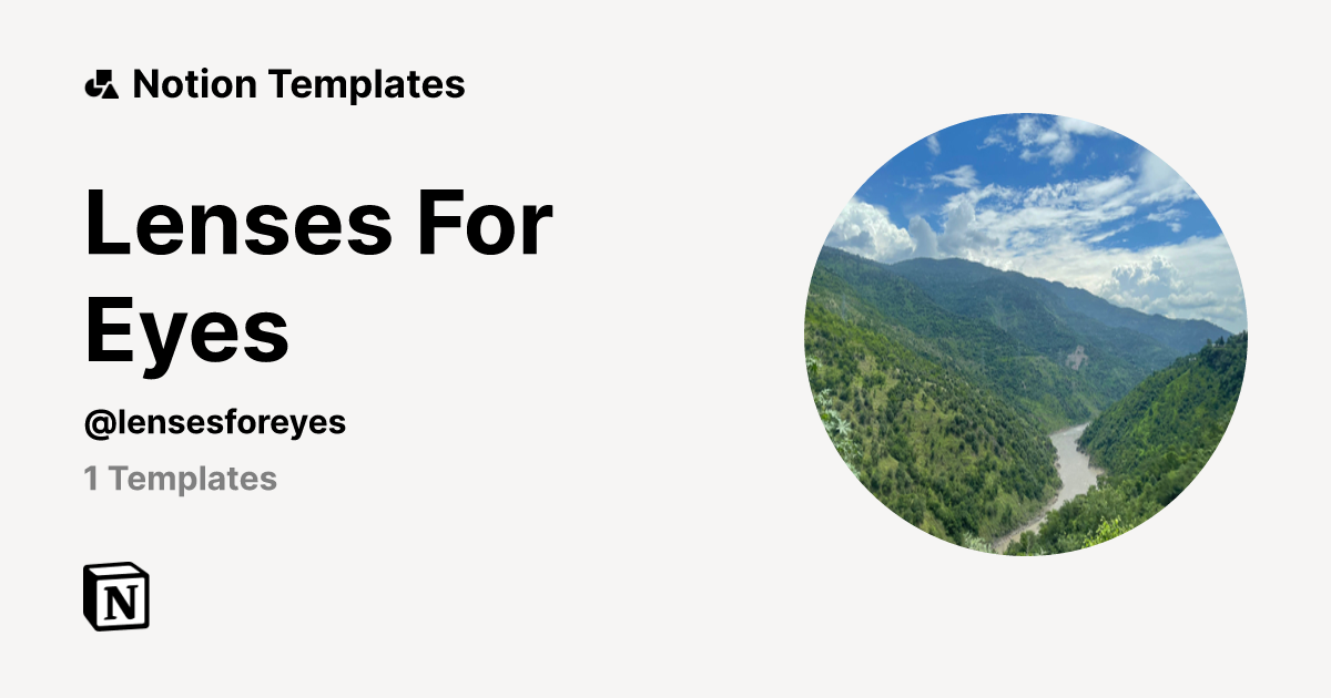 Lenses For Eyes Notion Template Creator