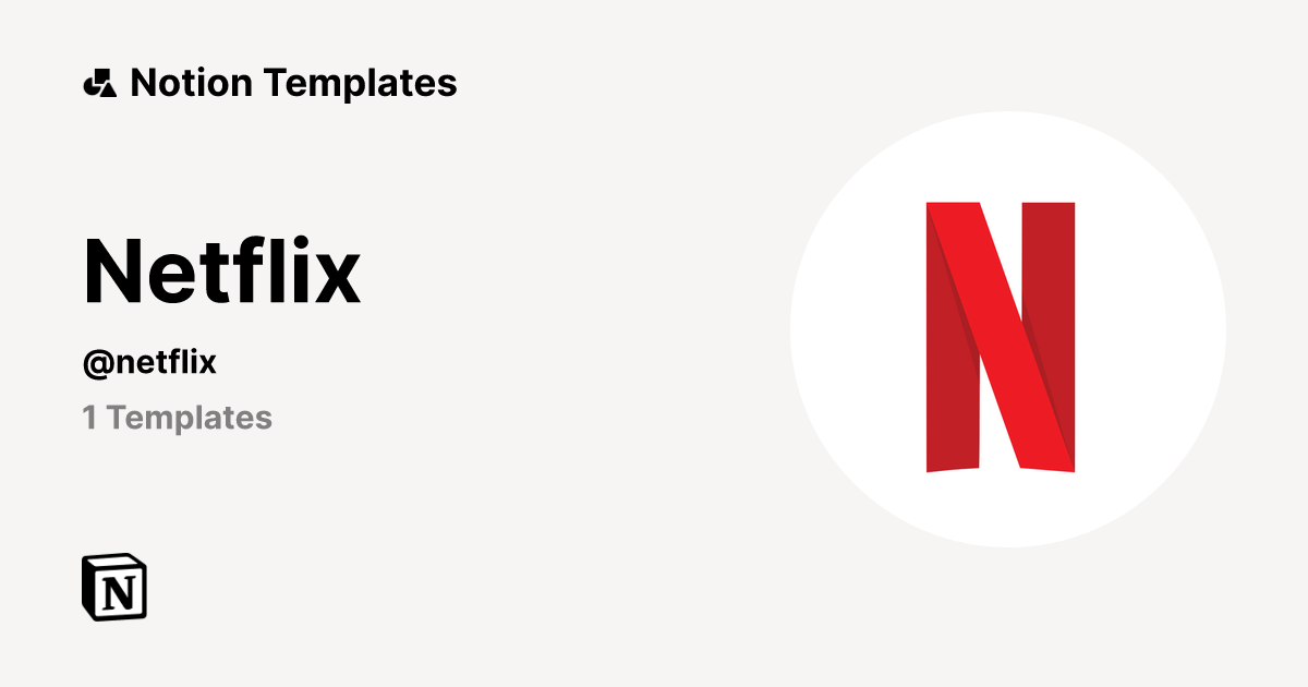 Netflix Notion Template Creator