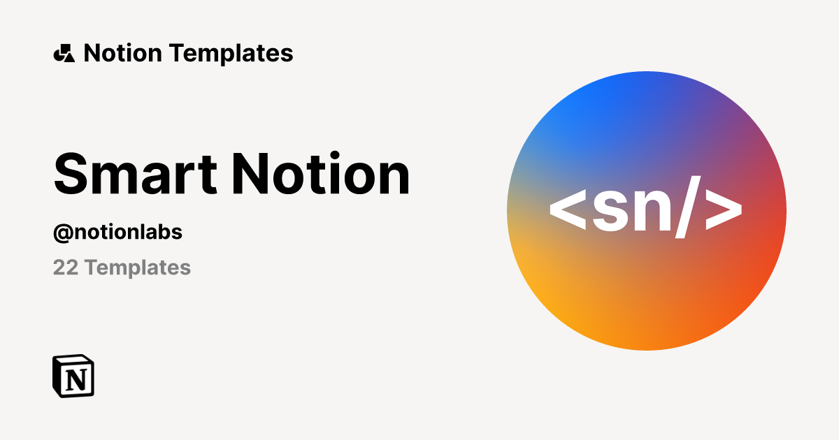 Smart notion template creator notion marketplace